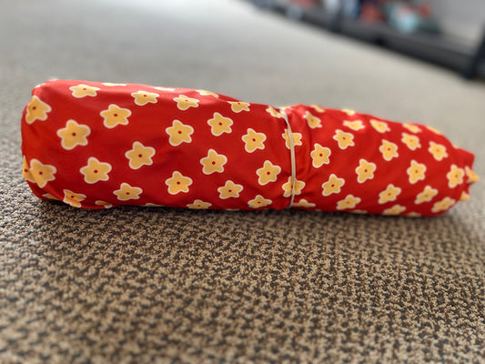 PUL-1 Mil weight--RED Flower Patterned--3 yard pieces