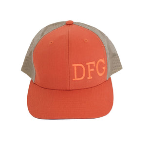 Hat- DFG Orange- Trucker hat