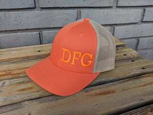 Hat- DFG Orange- Trucker hat